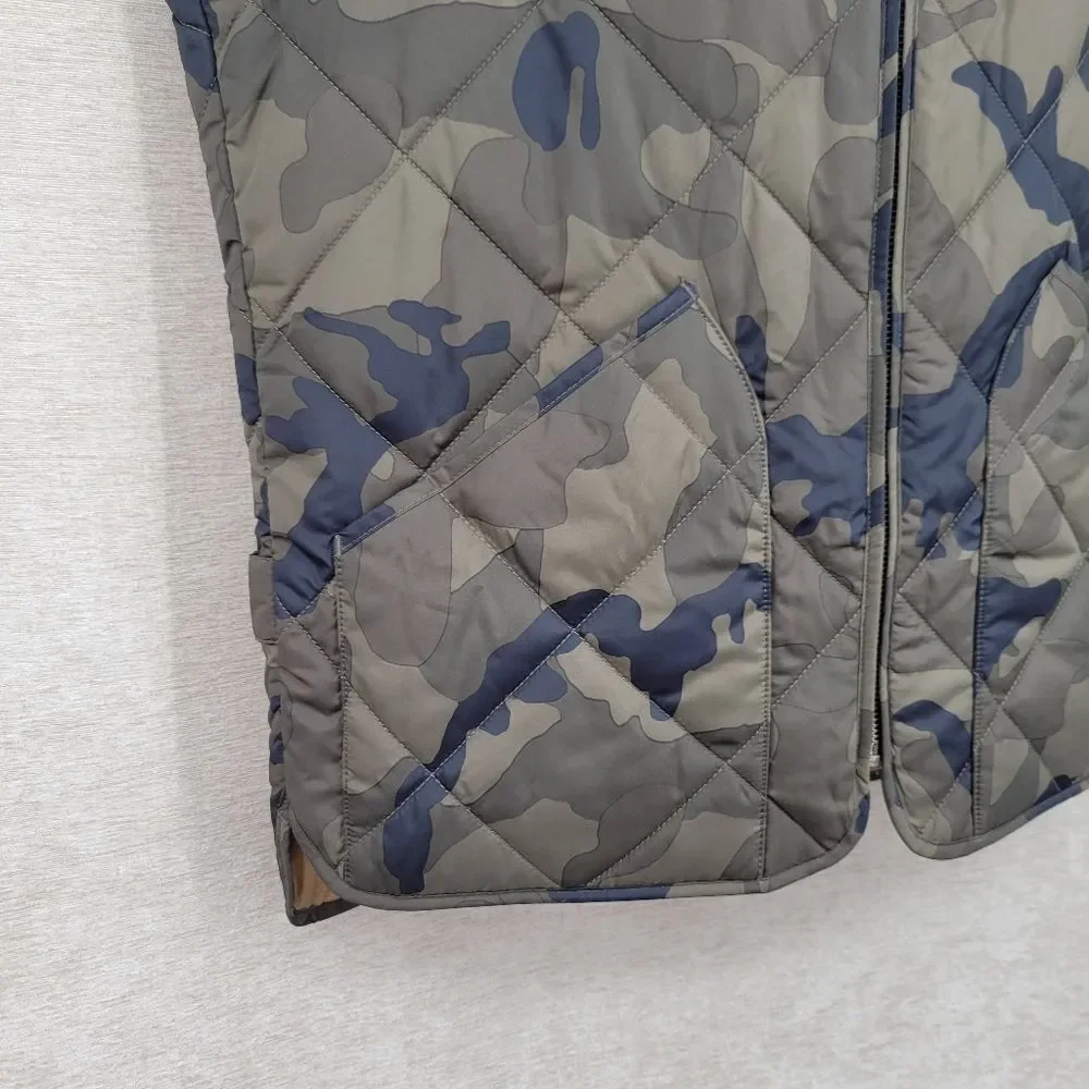 J Crew Camo Quilted Layering Vest Men's Size Medium Camouflage